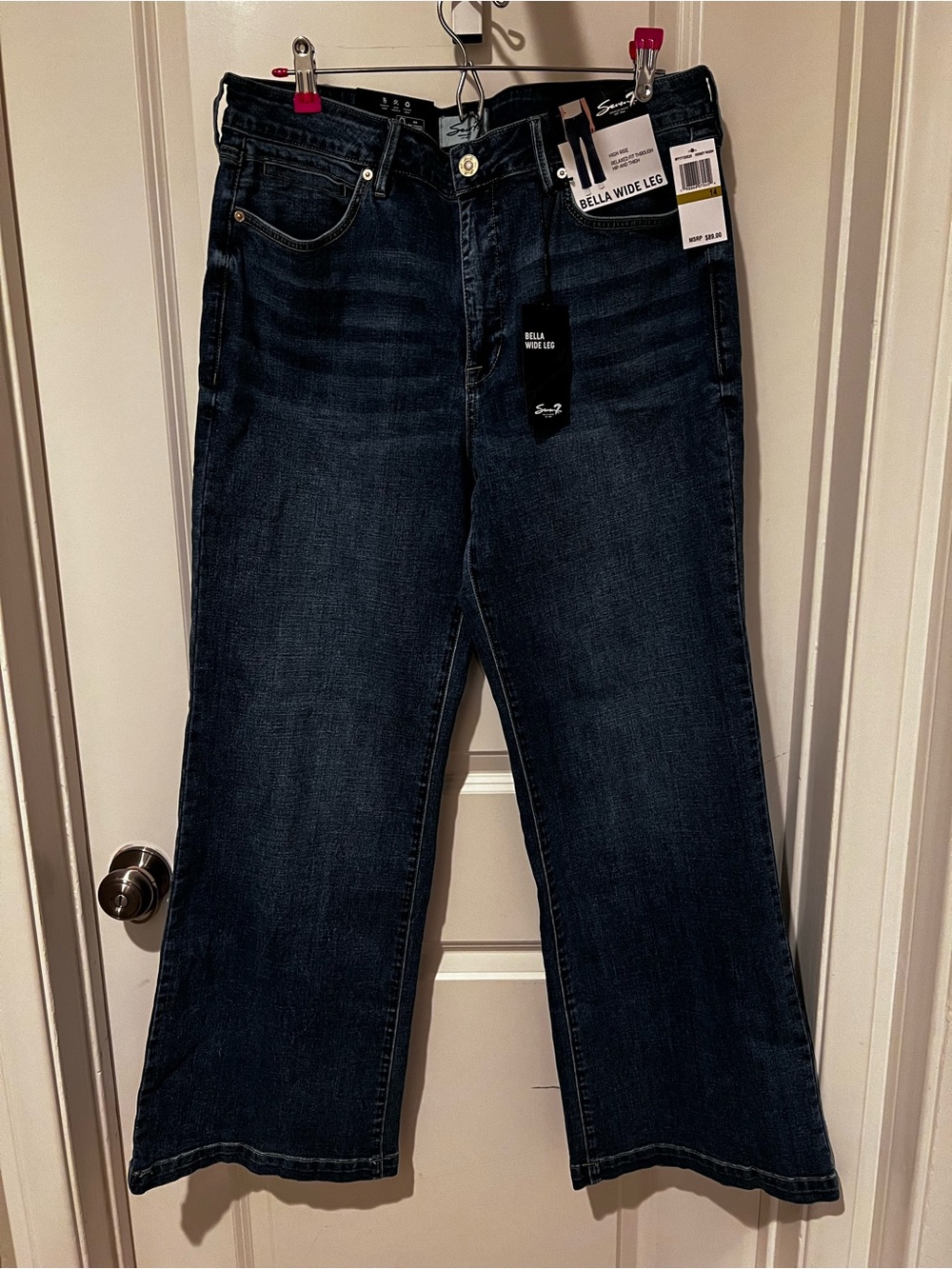 Seven7 Bella Wide Leg Jeans - Dark Blue NWT